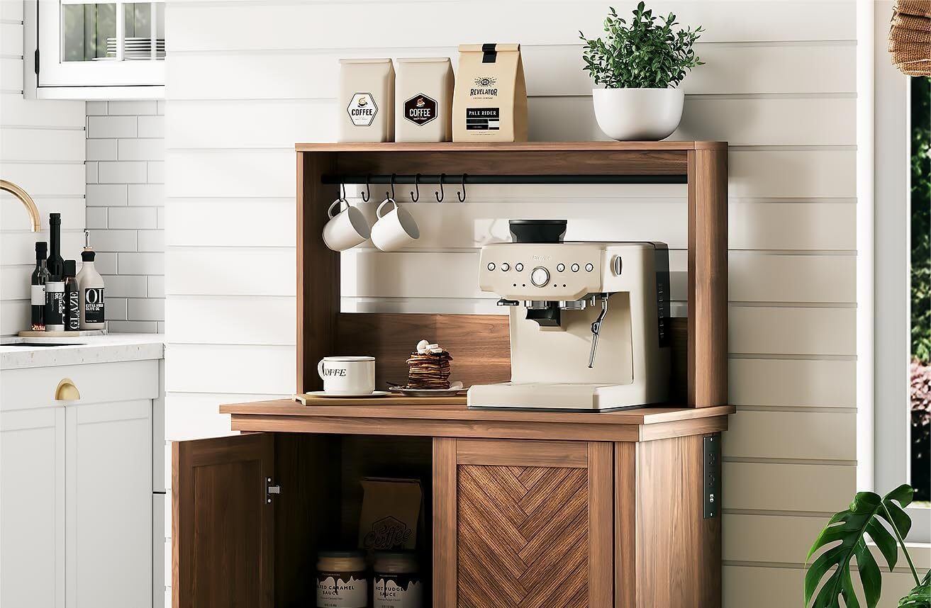 The Coffee Bar Cabinet That Just Made My Kitchen (and Sanity) Feel More Put-Together
